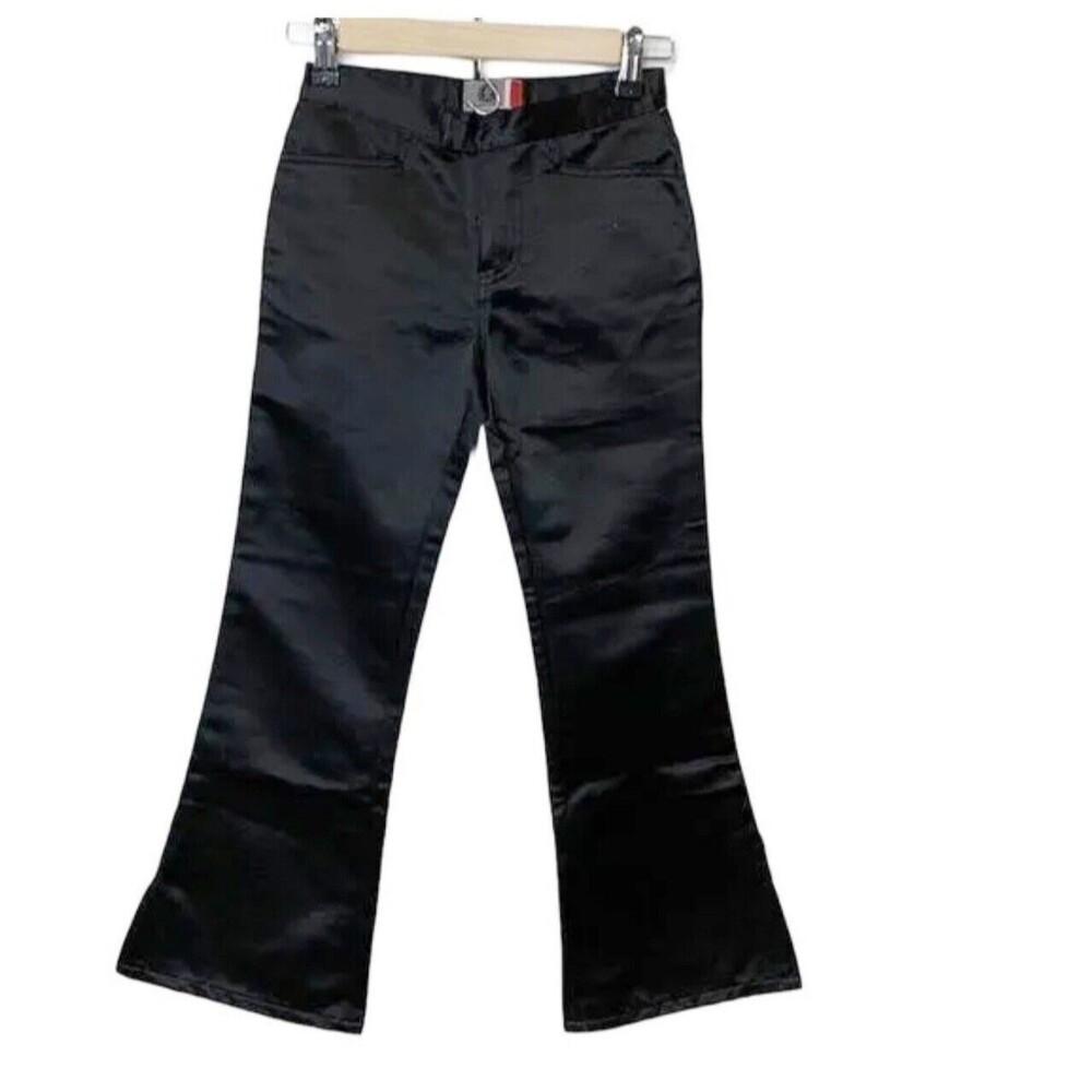 NWT Girls Black Satined Flare Pants Size 7 Arizona Jeans co
